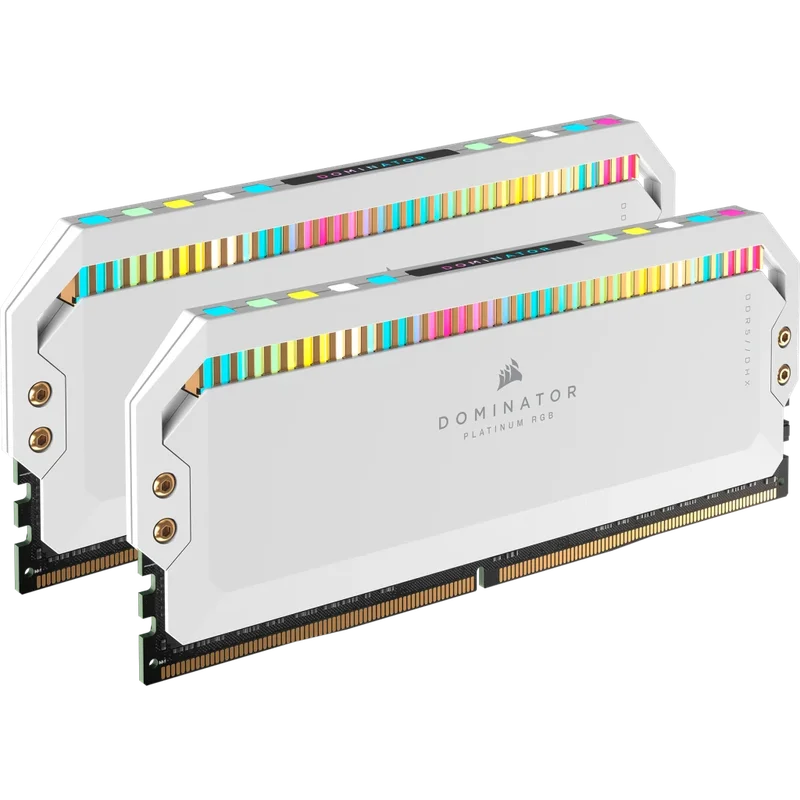 DOMINATOR® PLATINUM RGB 64GB (2x32GB) DDR5 DRAM Up To 5600MT/s CL40 Memory Kit — White