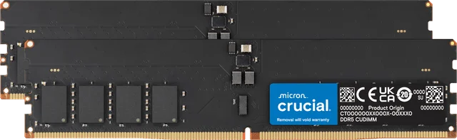 Crucial 64GB (2x32GB) DDR5-6400 CL52