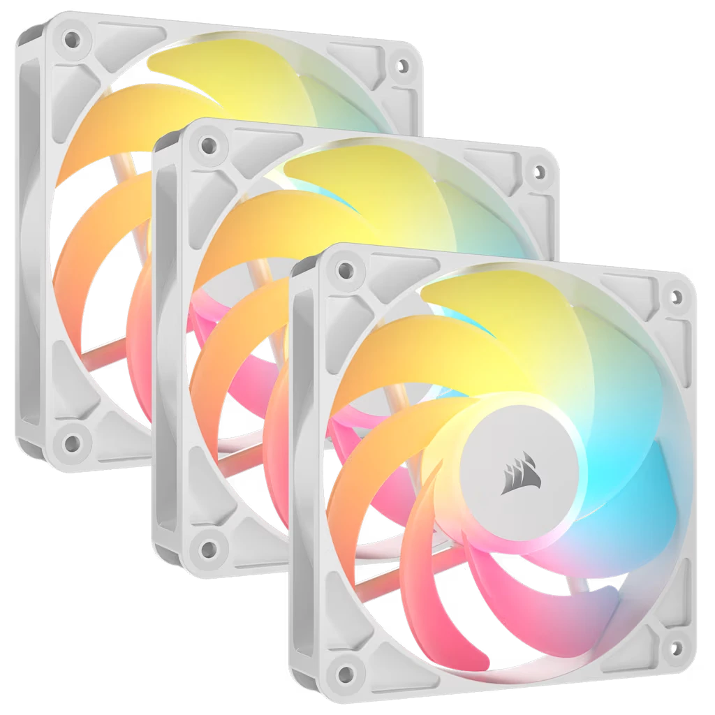 Corsair RS120-R ARGB Reverse White Pack 3